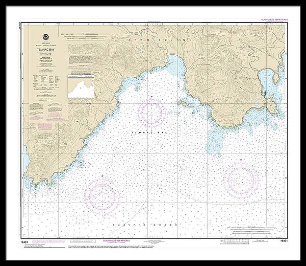 Nautical Chart-16431 Temnac Bay - Framed Print