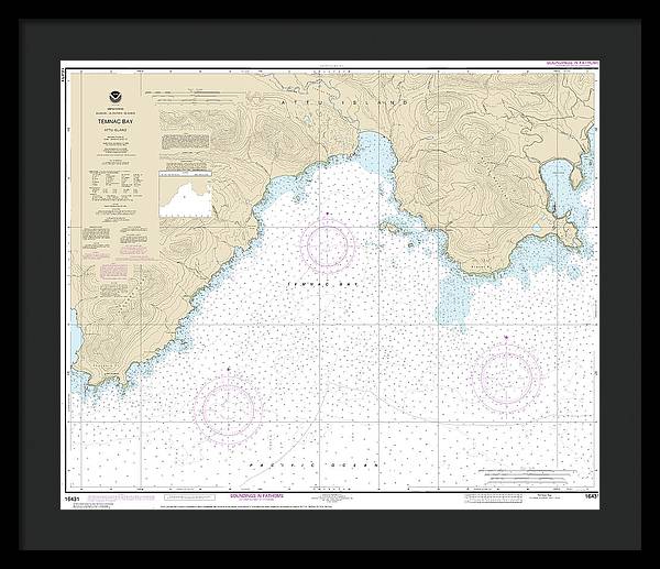 Nautical Chart-16431 Temnac Bay - Framed Print