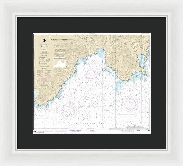 Nautical Chart-16431 Temnac Bay - Framed Print