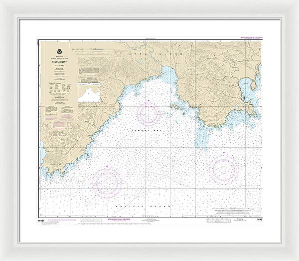 Nautical Chart-16431 Temnac Bay - Framed Print