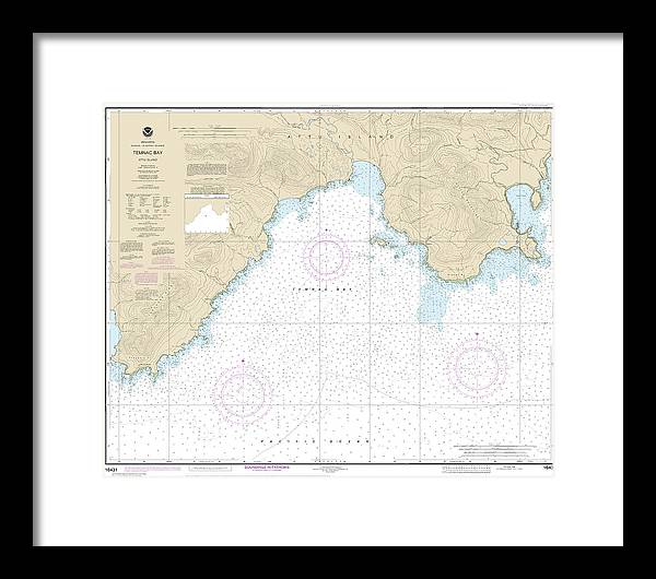 Nautical Chart-16431 Temnac Bay - Framed Print