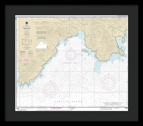 Nautical Chart-16431 Temnac Bay - Framed Print