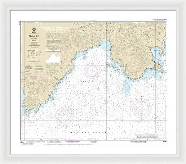 Nautical Chart-16431 Temnac Bay - Framed Print