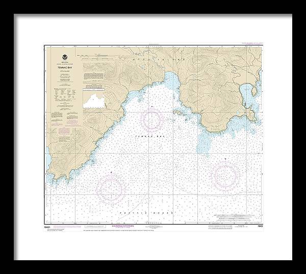 Nautical Chart-16431 Temnac Bay - Framed Print