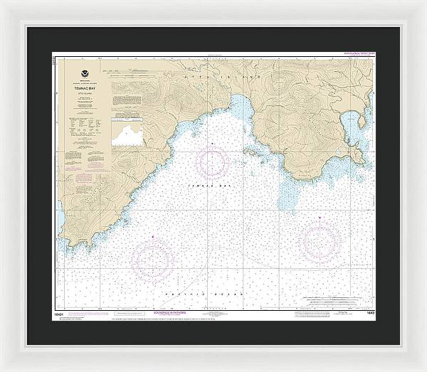 Nautical Chart-16431 Temnac Bay - Framed Print