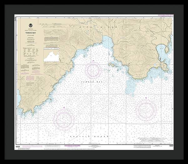 Nautical Chart-16431 Temnac Bay - Framed Print