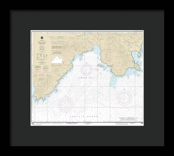 Nautical Chart-16431 Temnac Bay - Framed Print