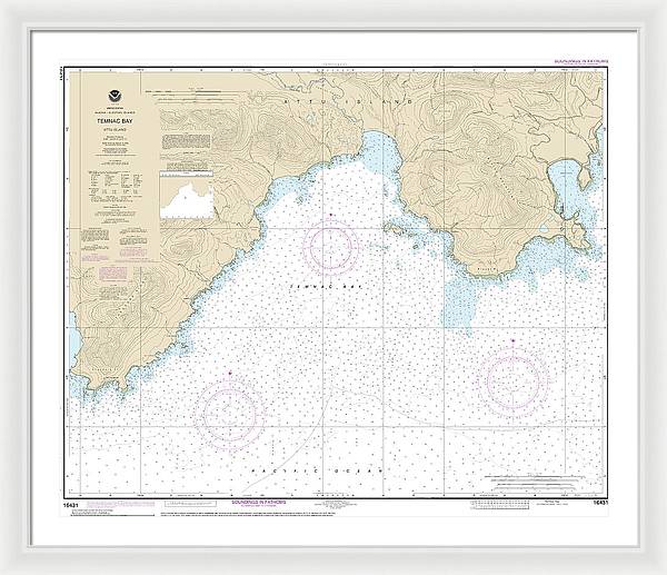 Nautical Chart-16431 Temnac Bay - Framed Print