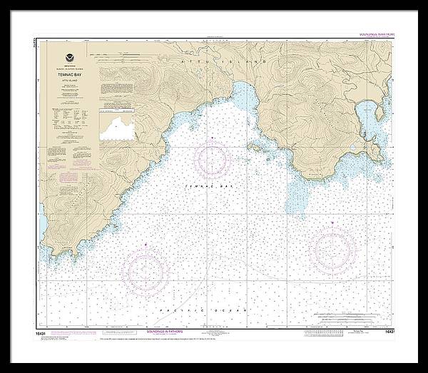 Nautical Chart-16431 Temnac Bay - Framed Print