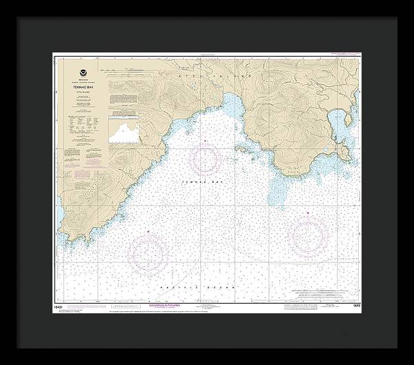 Nautical Chart-16431 Temnac Bay - Framed Print