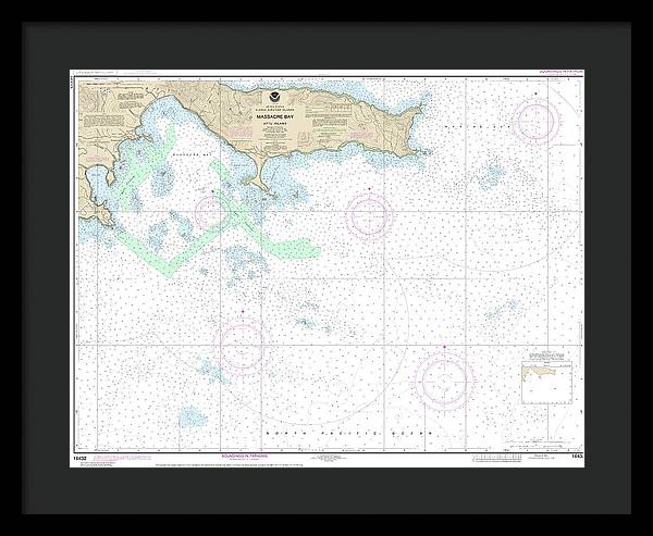 Nautical Chart-16432 Massacre Bay - Framed Print