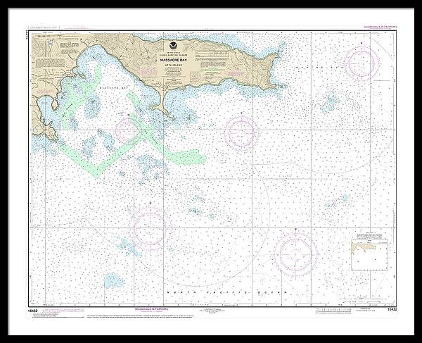 Nautical Chart-16432 Massacre Bay - Framed Print