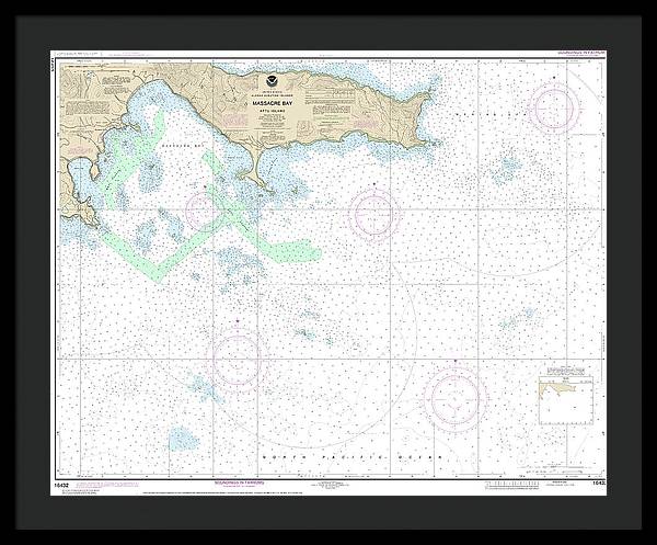 Nautical Chart-16432 Massacre Bay - Framed Print