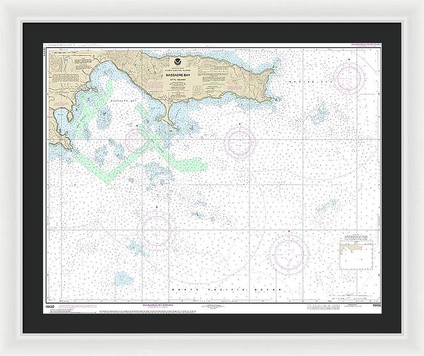 Nautical Chart-16432 Massacre Bay - Framed Print