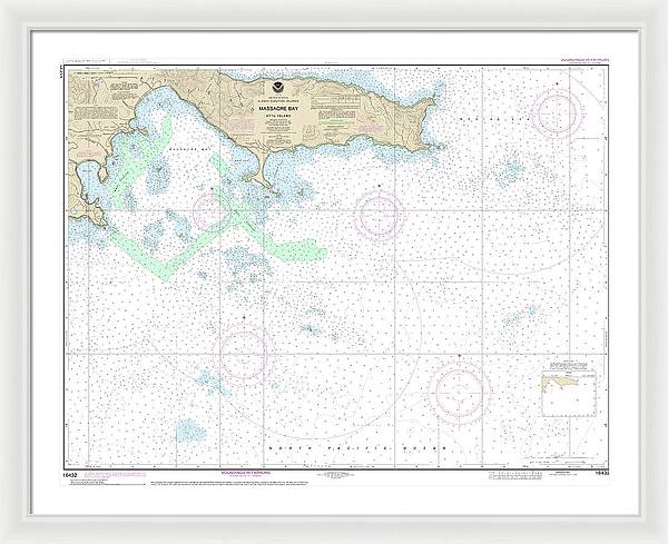 Nautical Chart-16432 Massacre Bay - Framed Print