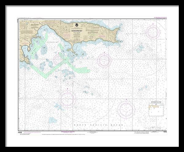 Nautical Chart-16432 Massacre Bay - Framed Print