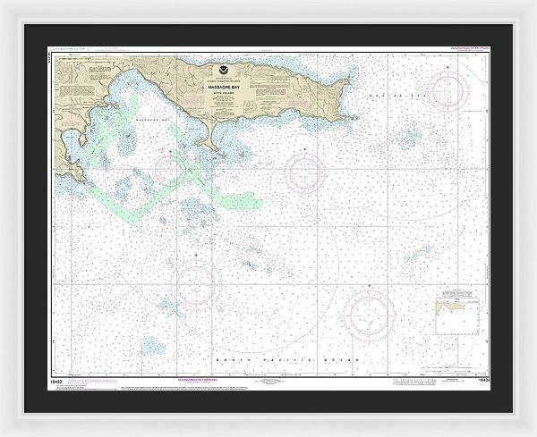 Nautical Chart-16432 Massacre Bay - Framed Print