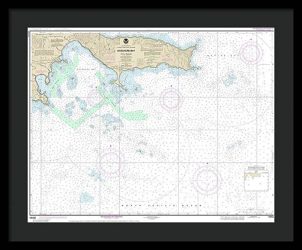 Nautical Chart-16432 Massacre Bay - Framed Print