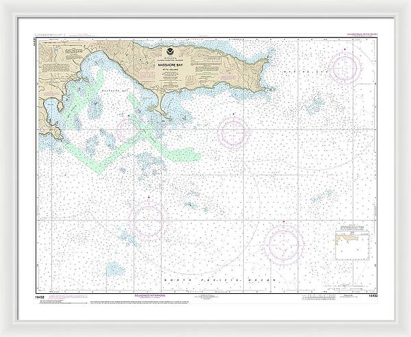 Nautical Chart-16432 Massacre Bay - Framed Print