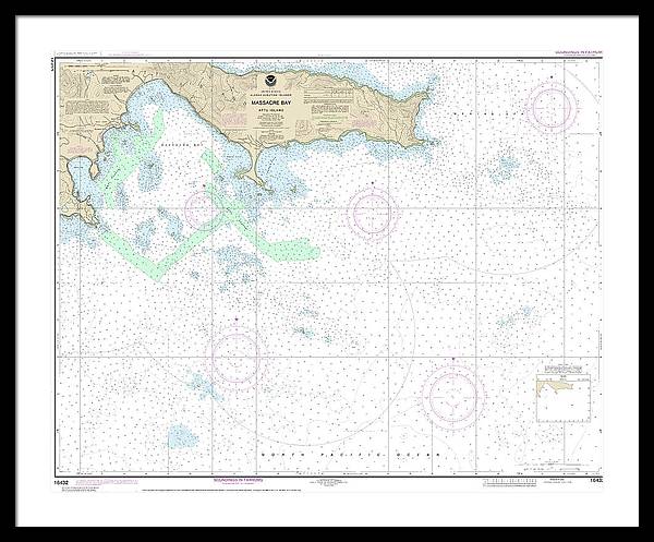 Nautical Chart-16432 Massacre Bay - Framed Print