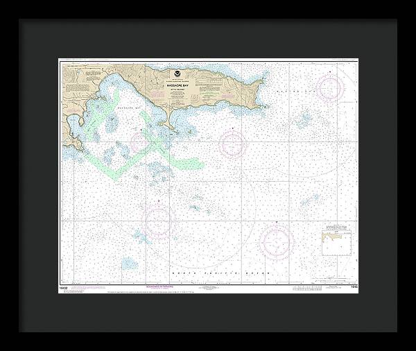 Nautical Chart-16432 Massacre Bay - Framed Print