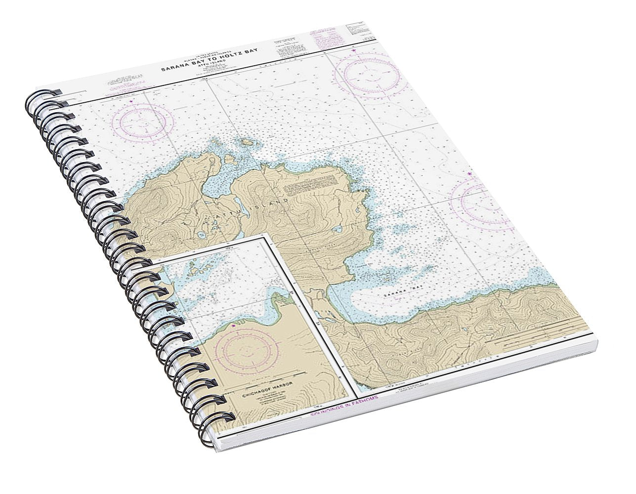 Nautical Chart-16433 Sarana Bay-holtz Bay, Chichagof Harbor - Spiral Notebook