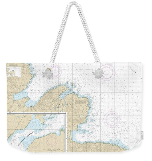 Nautical Chart-16433 Sarana Bay-holtz Bay, Chichagof Harbor - Weekender Tote Bag