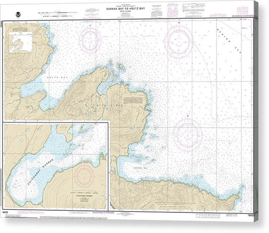Nautical Chart-16433 Sarana Bay-Holtz Bay, Chichagof Harbor  Acrylic Print