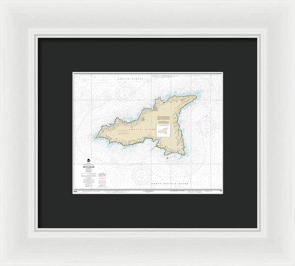 Nautical Chart-16434 Agattu Island - Framed Print