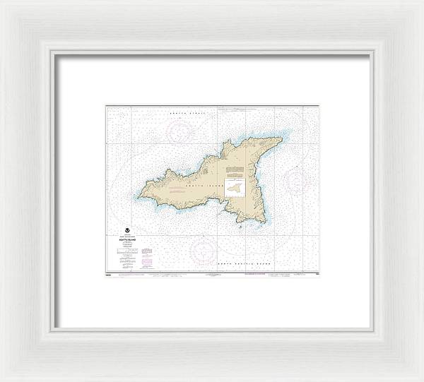 Nautical Chart-16434 Agattu Island - Framed Print