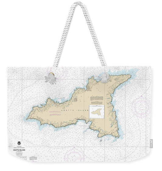Nautical Chart-16434 Agattu Island - Weekender Tote Bag