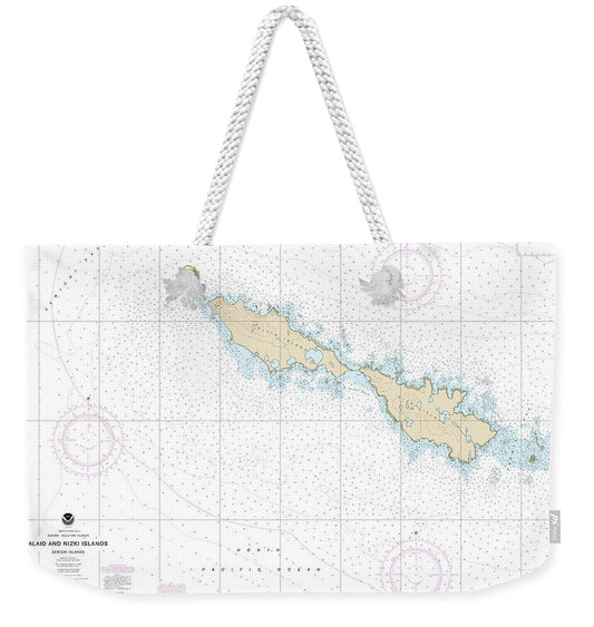 Nautical Chart-16435 Semichi Islands Alaid-nizki Islands - Weekender Tote Bag