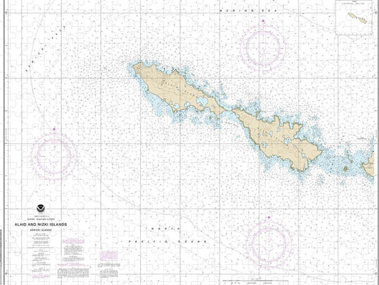 Nautical Chart 16435 Semichi Islands Alaid Nizki Islands Puzzle