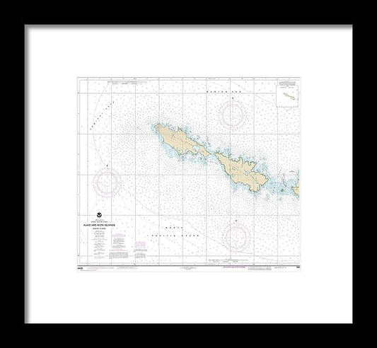 Nautical Chart-16435 Semichi Islands Alaid-nizki Islands - Framed Print