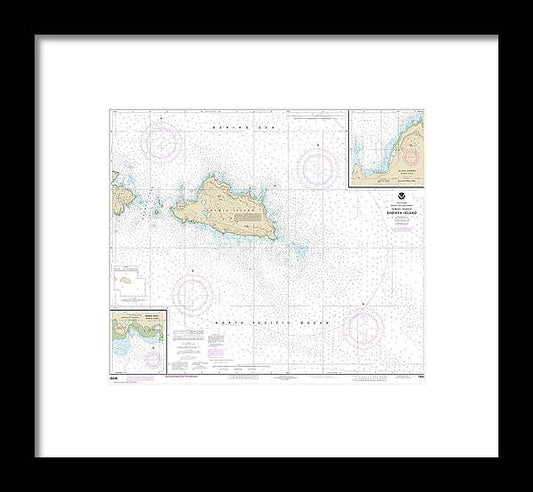 A beuatiful Framed Print of the Nautical Chart-16436 Shemya Island, Alcan Harbor, Skoot Cove by SeaKoast