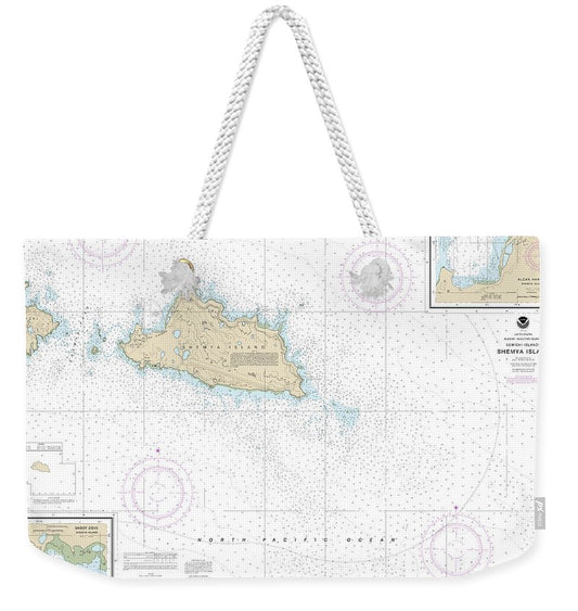 Nautical Chart-16436 Shemya Island, Alcan Harbor, Skoot Cove - Weekender Tote Bag