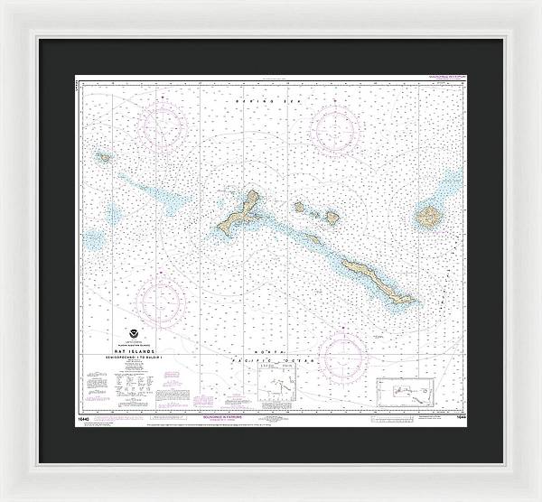 Nautical Chart-16440 Rat Islands Semisopochnoi Island-buldir L - Framed Print