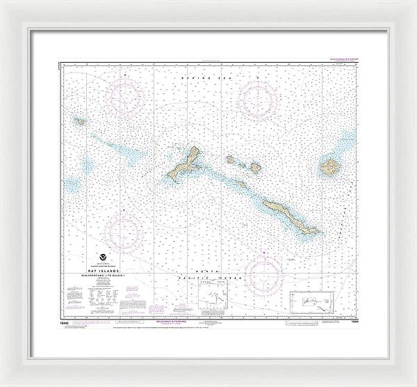 Nautical Chart-16440 Rat Islands Semisopochnoi Island-buldir L - Framed Print