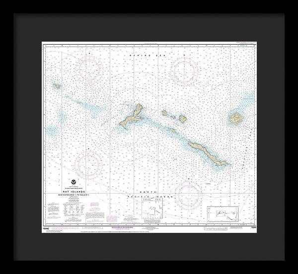 Nautical Chart-16440 Rat Islands Semisopochnoi Island-buldir L - Framed Print