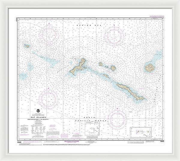 Nautical Chart-16440 Rat Islands Semisopochnoi Island-buldir L - Framed Print