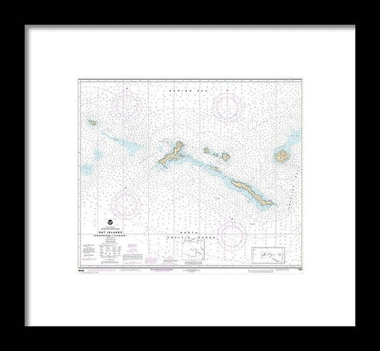 A beuatiful Framed Print of the Nautical Chart-16440 Rat Islands Semisopochnoi Island-Buldir L by SeaKoast
