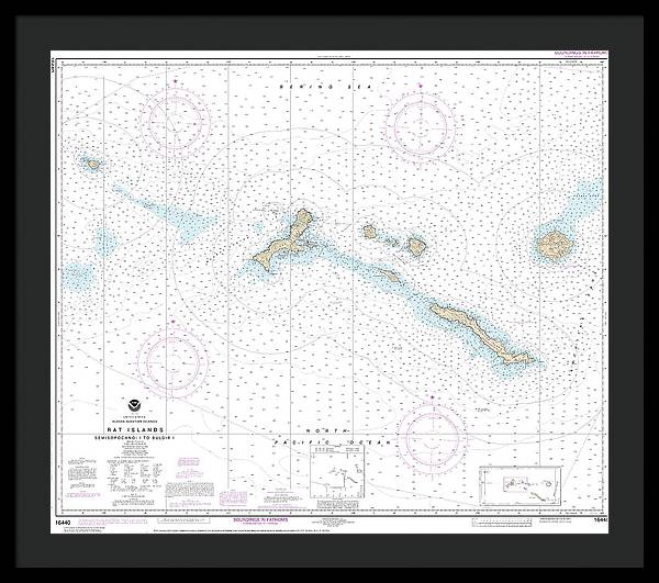 Nautical Chart-16440 Rat Islands Semisopochnoi Island-buldir L - Framed Print