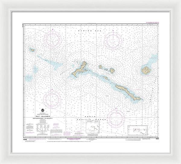 Nautical Chart-16440 Rat Islands Semisopochnoi Island-buldir L - Framed Print