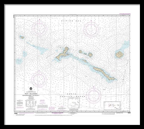 Nautical Chart-16440 Rat Islands Semisopochnoi Island-buldir L - Framed Print