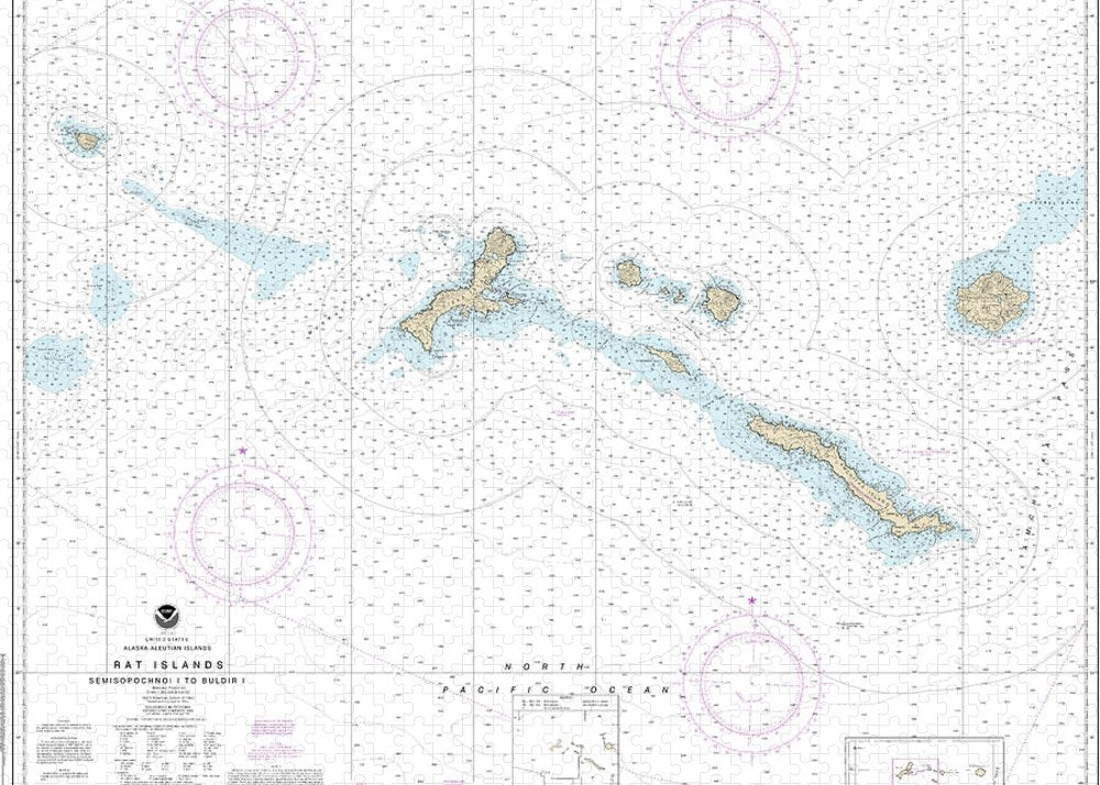 Nautical Chart-16440 Rat Islands Semisopochnoi Island-buldir L - Puzzle