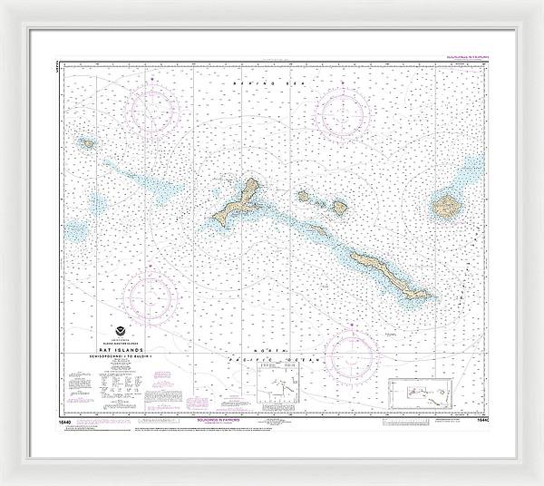 Nautical Chart-16440 Rat Islands Semisopochnoi Island-buldir L - Framed Print