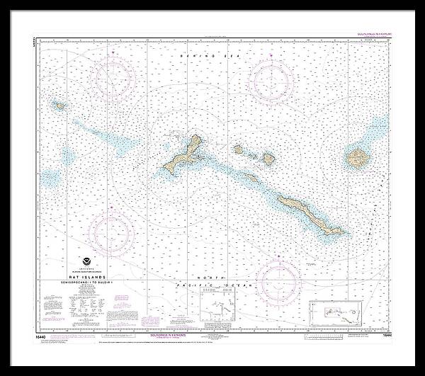 Nautical Chart-16440 Rat Islands Semisopochnoi Island-buldir L - Framed Print