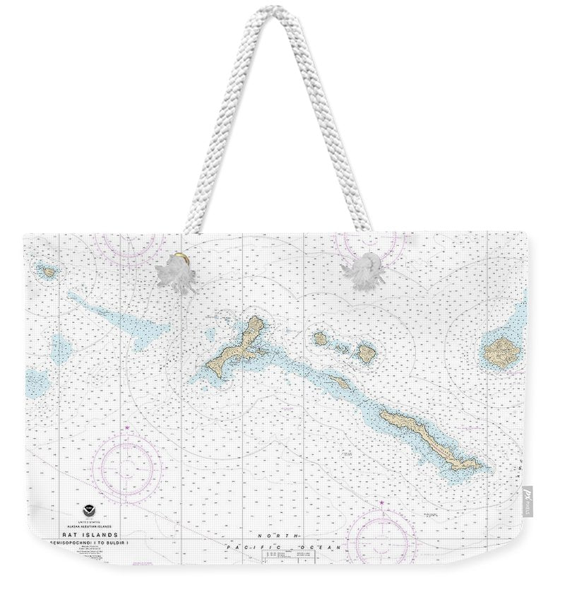 Nautical Chart-16440 Rat Islands Semisopochnoi Island-buldir L - Weekender Tote Bag