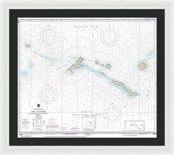 Nautical Chart-16440 Rat Islands Semisopochnoi Island-buldir L - Framed Print