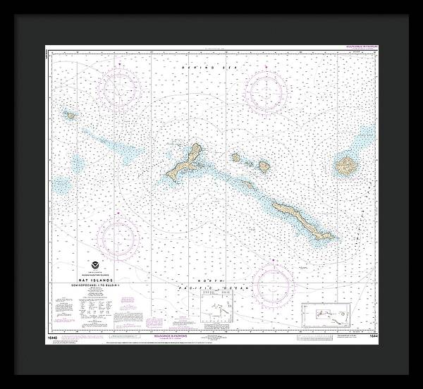 Nautical Chart-16440 Rat Islands Semisopochnoi Island-buldir L - Framed Print